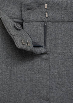 Straight mid-rise trousers — Grey 7