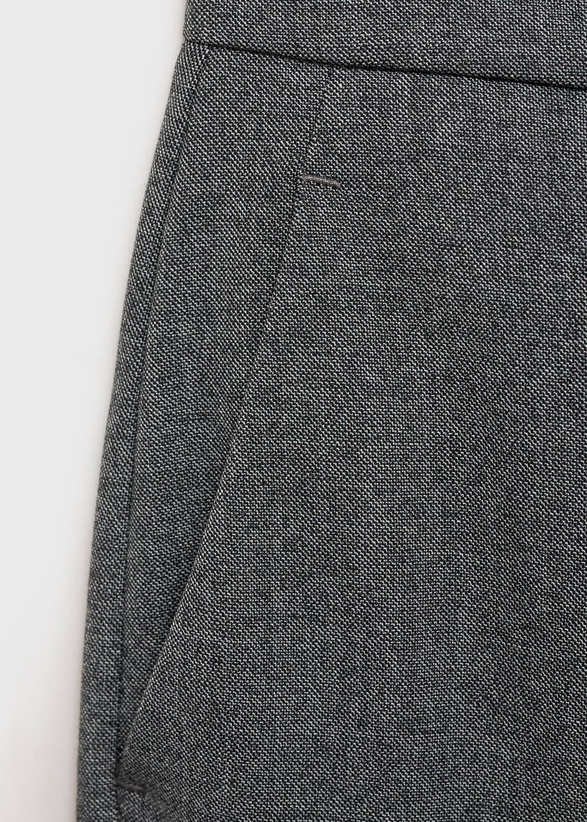 Straight mid-rise trousers — Grey