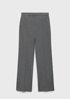 Straight mid-rise trousers — Grey 6