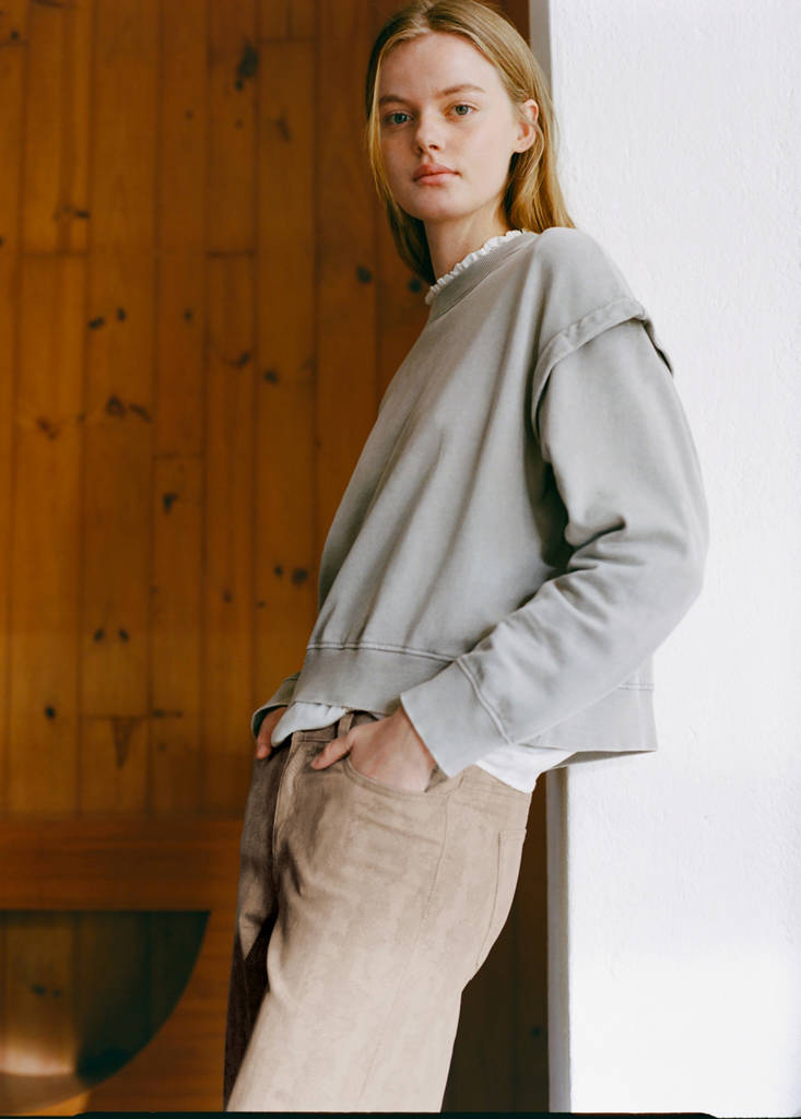 Shoulder seam sweatshirt — Grey