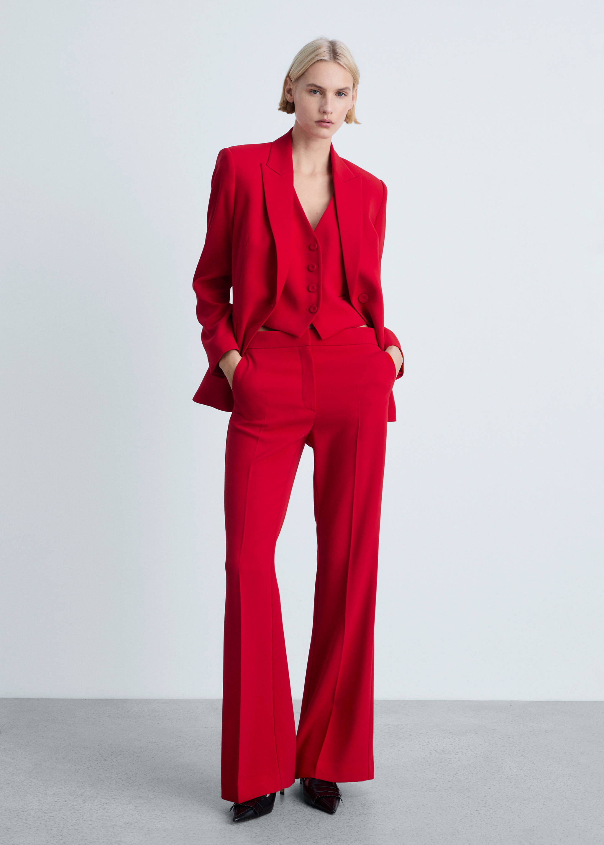 Wide leg suit trousers - General plane