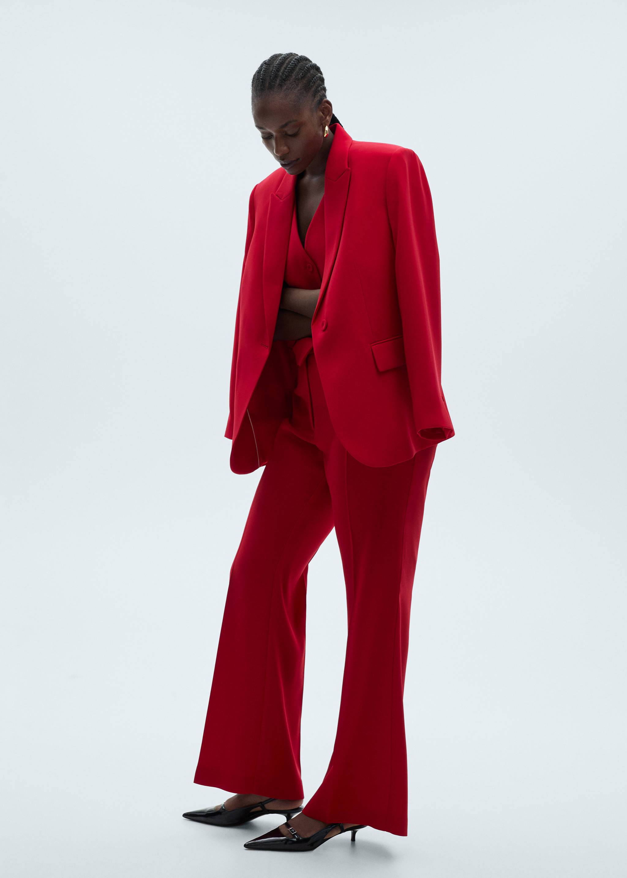 Wide leg suit trousers - Details of the article 3