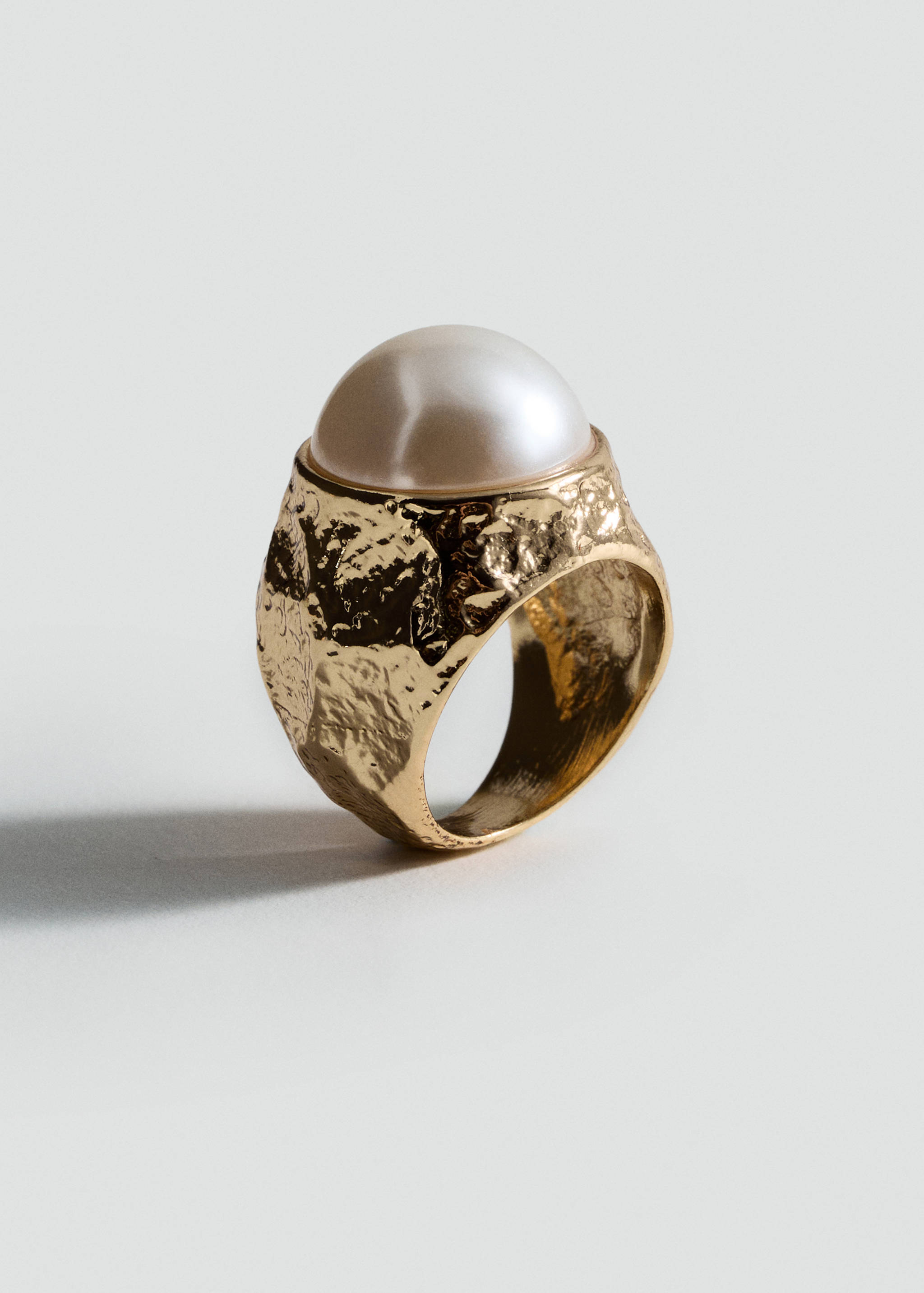 Pearl textured ring - Medium plane