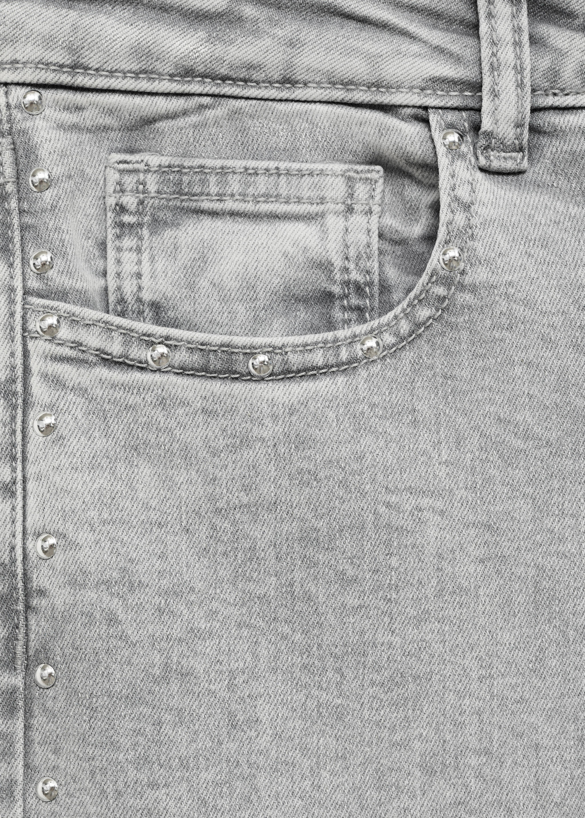 Calças de ganga de cintura baixa com tachas - Pormenor do artigo 8