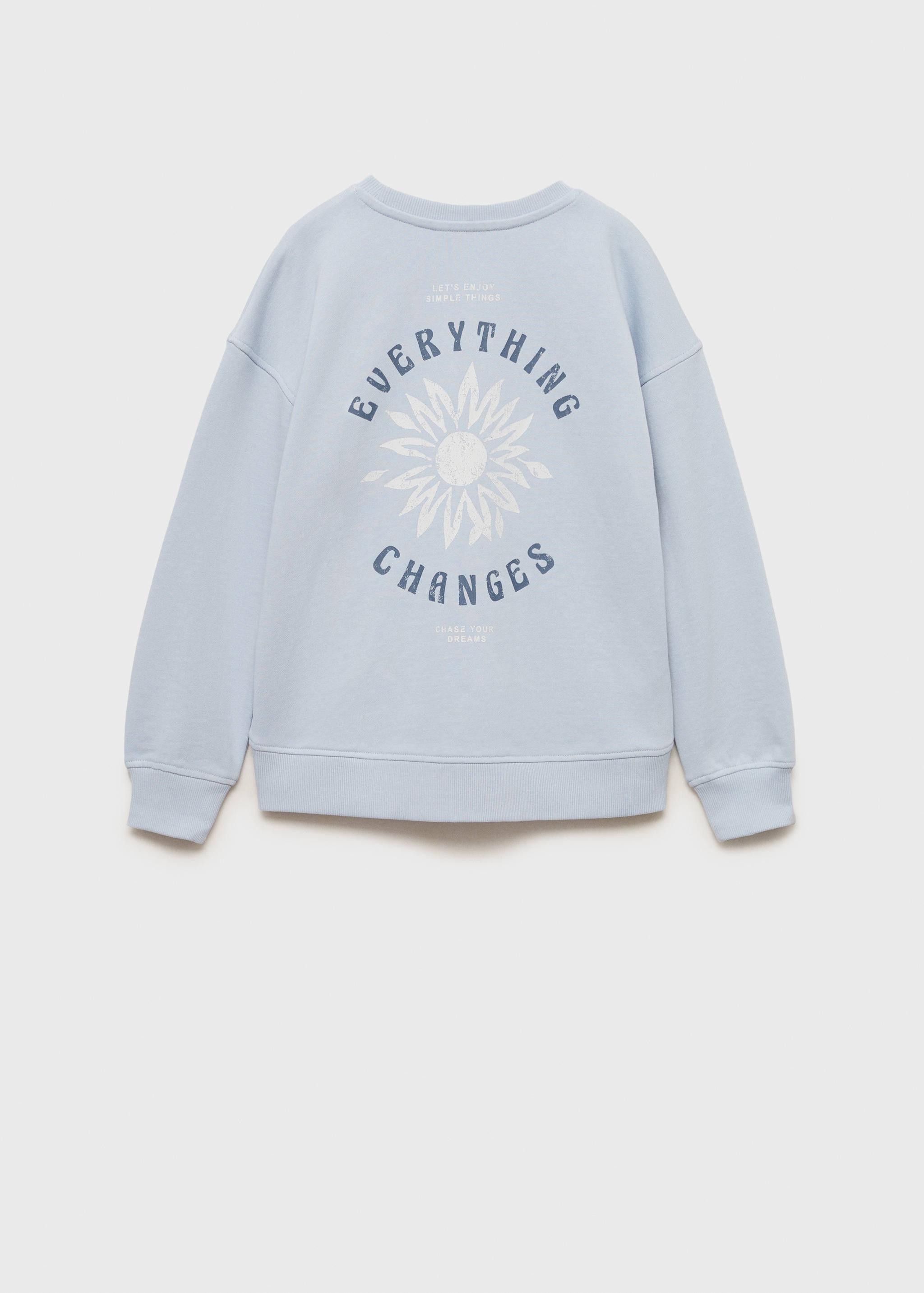 Printed message sweatshirt - Reverse of the article
