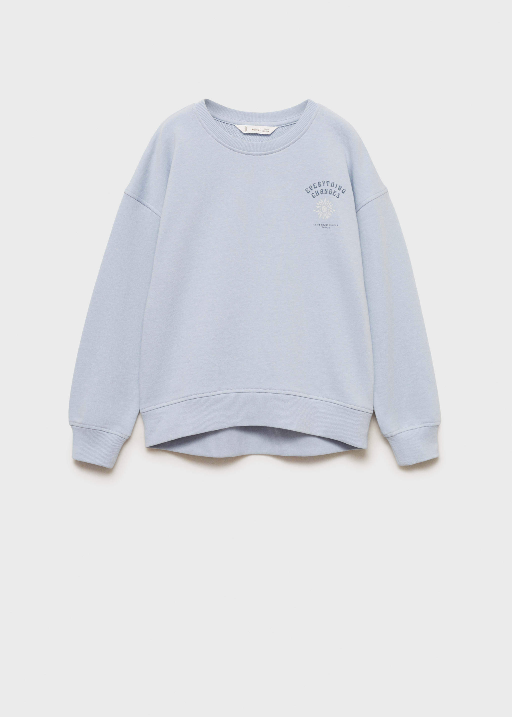 Printed message sweatshirt - Article without model
