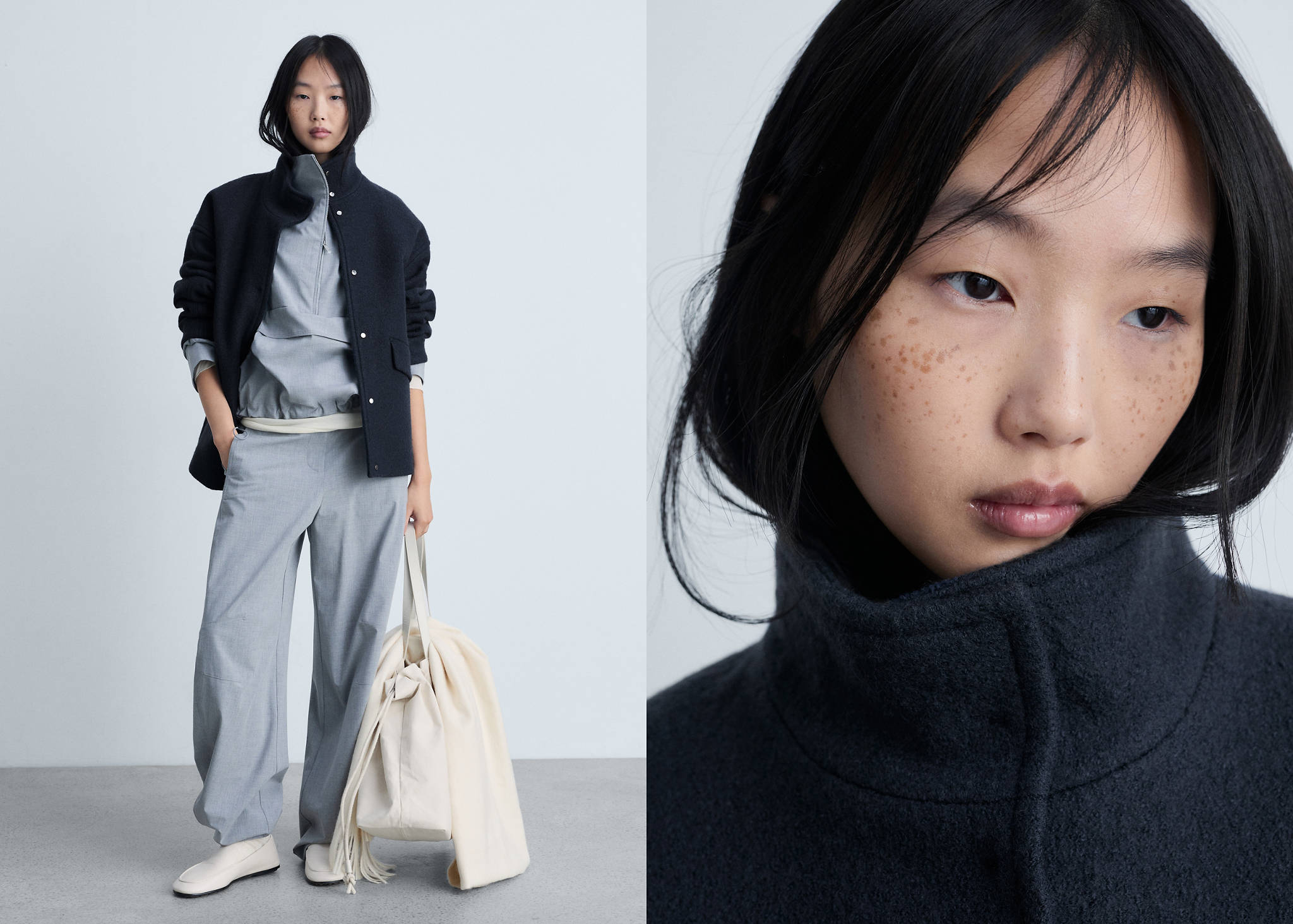 Turtleneck wool jacket - Panoramic plane