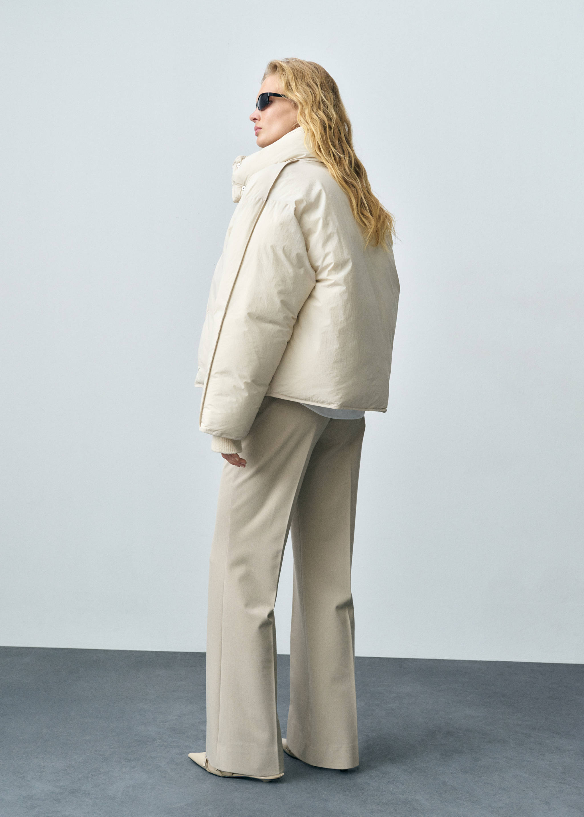 Anorak crop matelassé - Verso de l’article