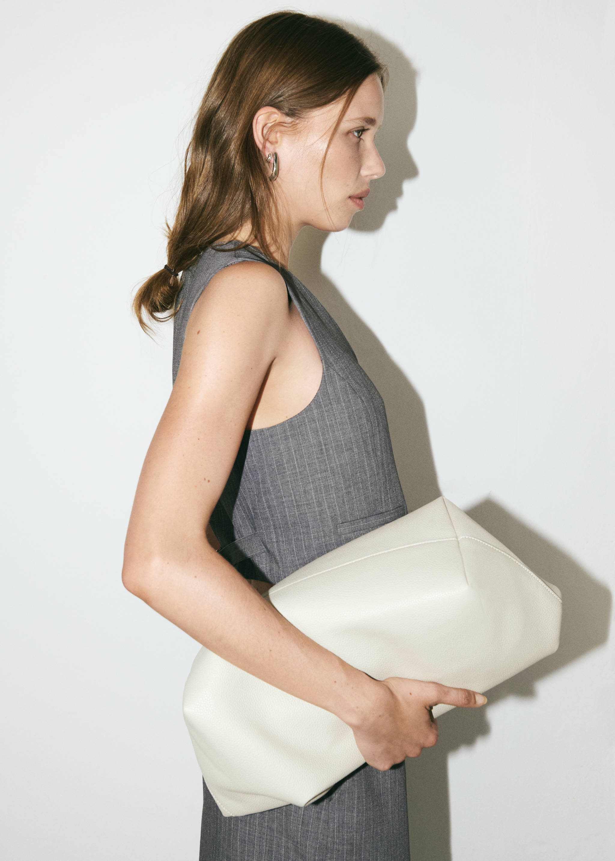 Sac shopper effet grainé - Plan général