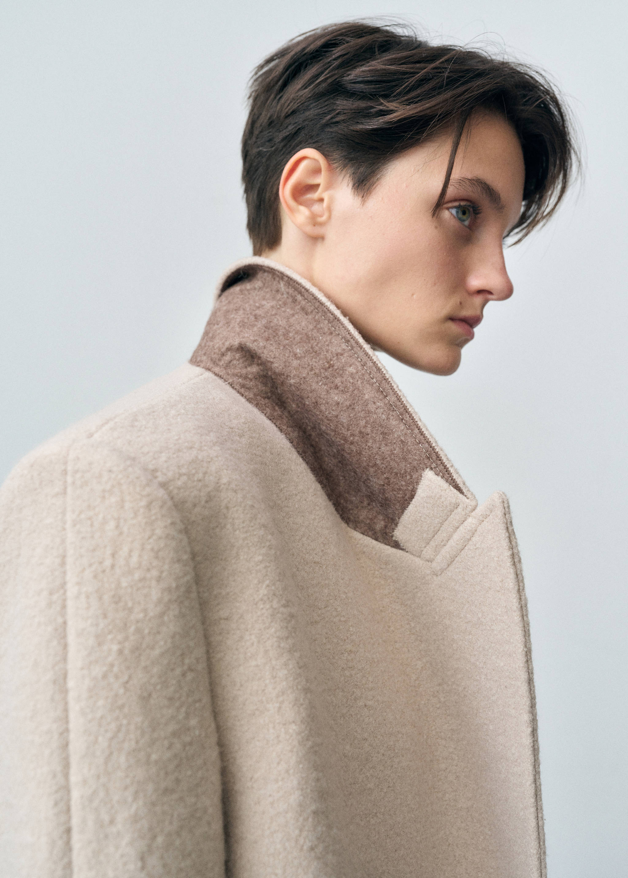 Structured virgin wool coat - Details of the article 1