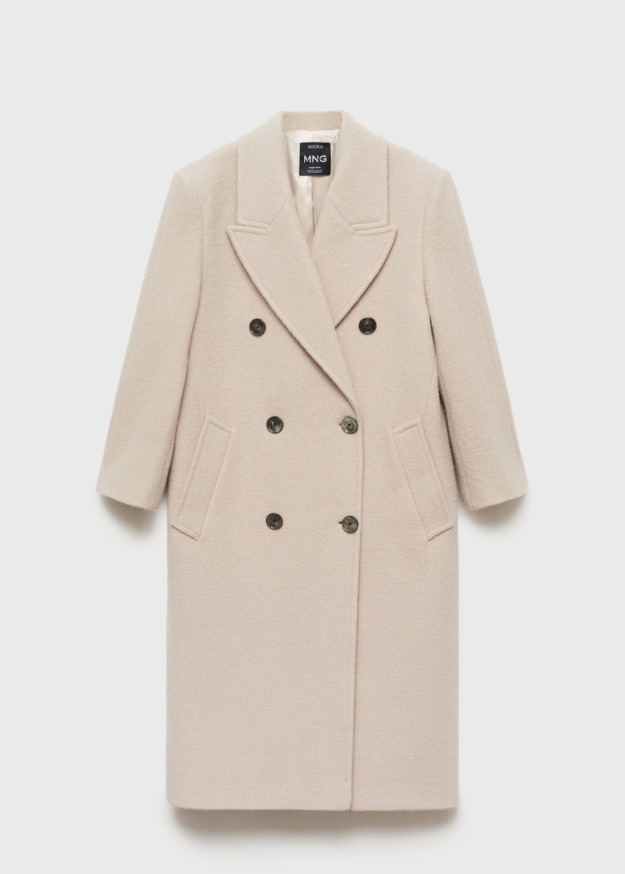 Structured virgin wool coat - Article without model