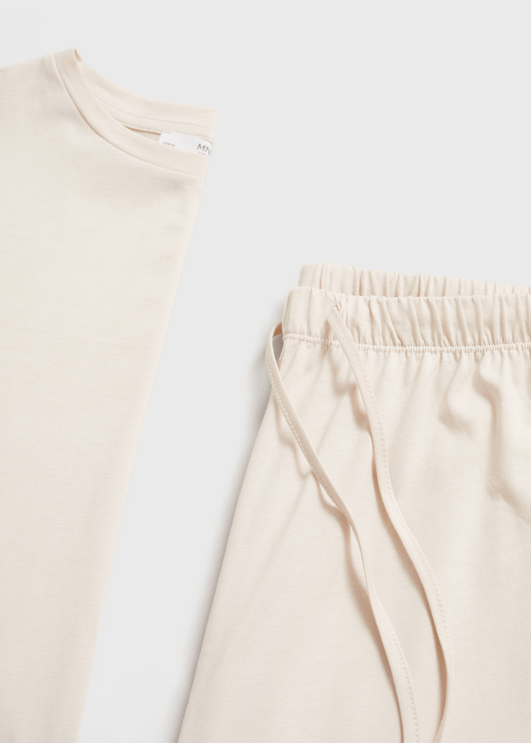 Two-piece plain cotton pyjama set - Details of the article 8