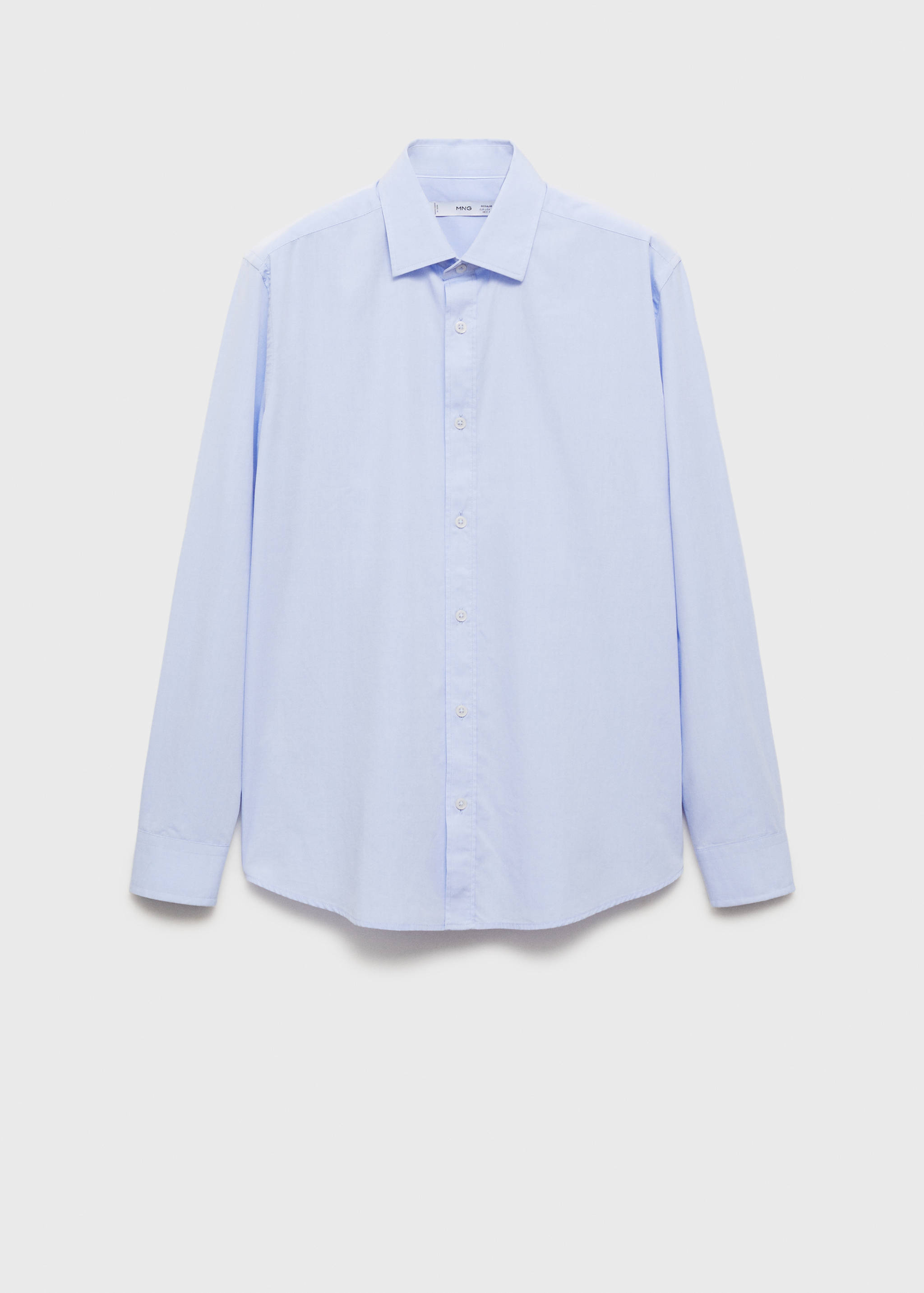 Regular fit end-on-end cotton shirt - Article without model