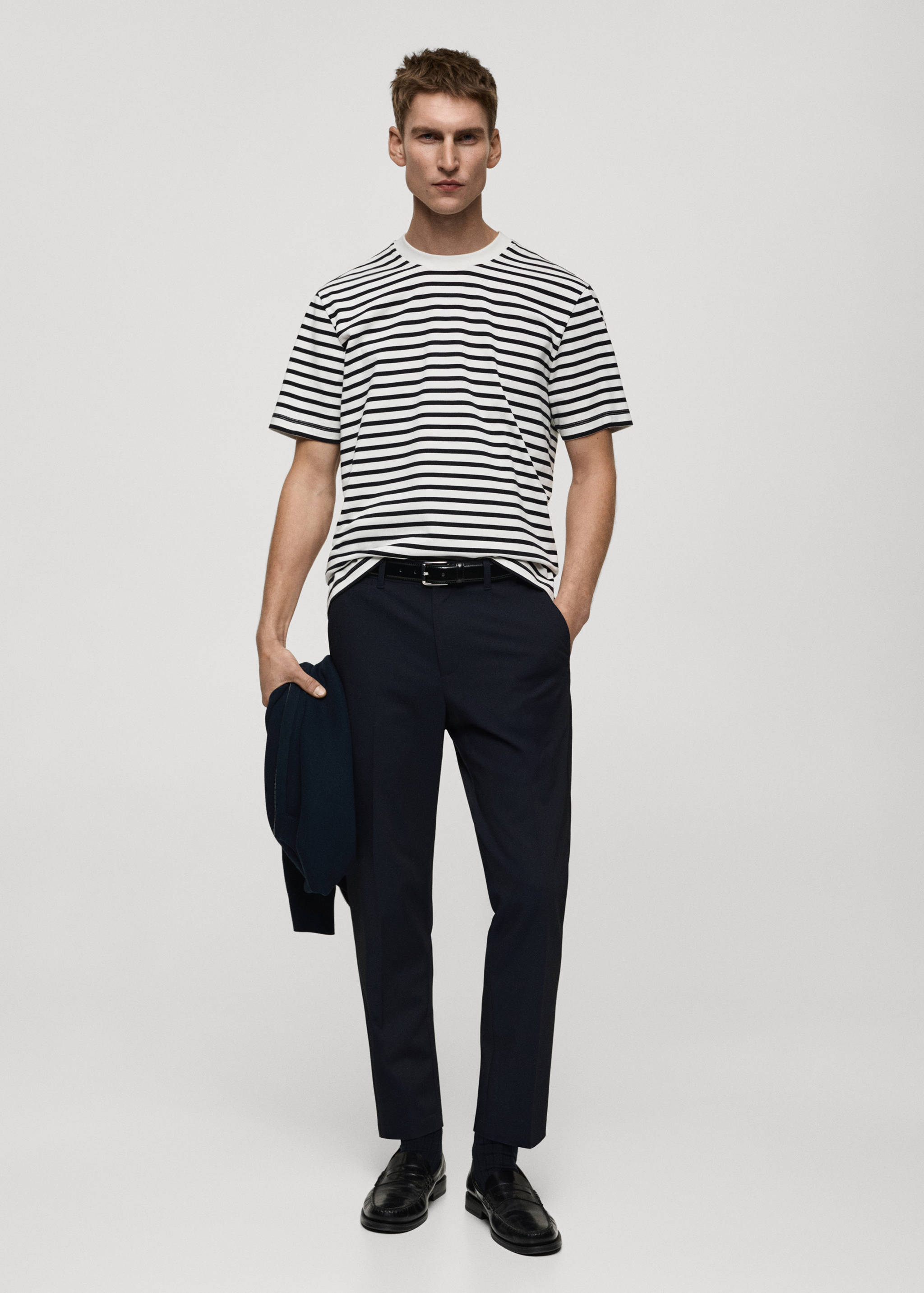 100% cotton striped t-shirt - General plane