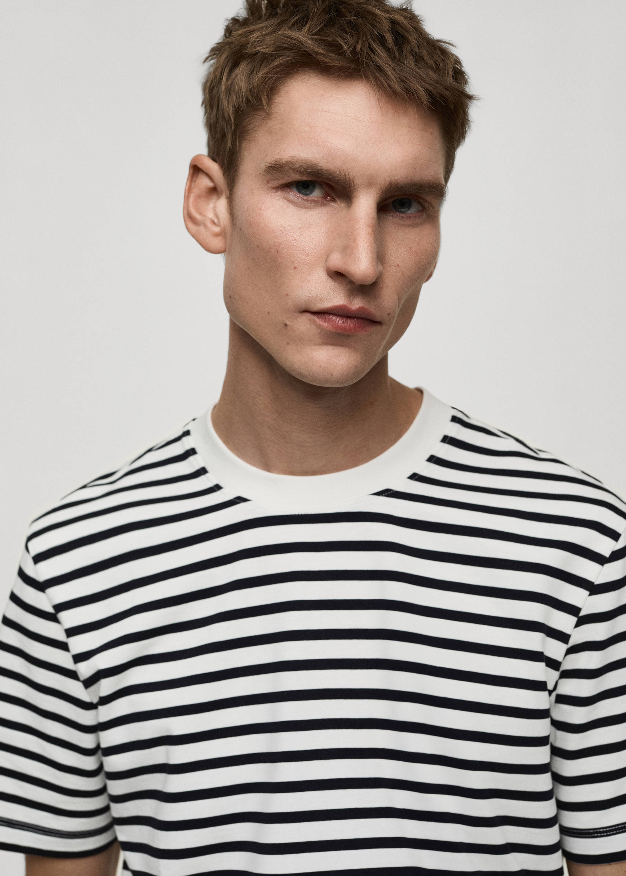 100% cotton striped t-shirt - Details of the article 1