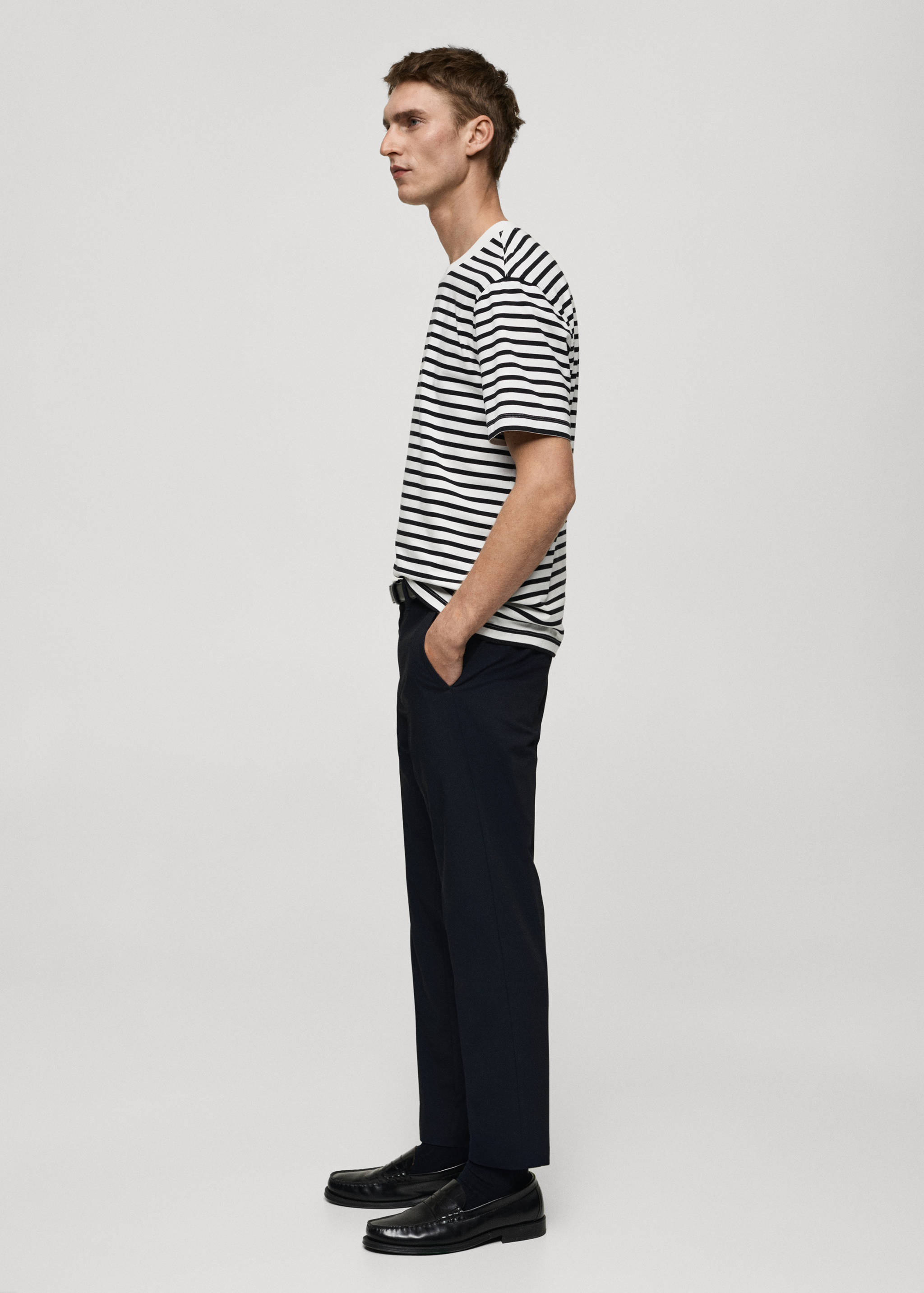 100% cotton striped t-shirt - Details of the article 2