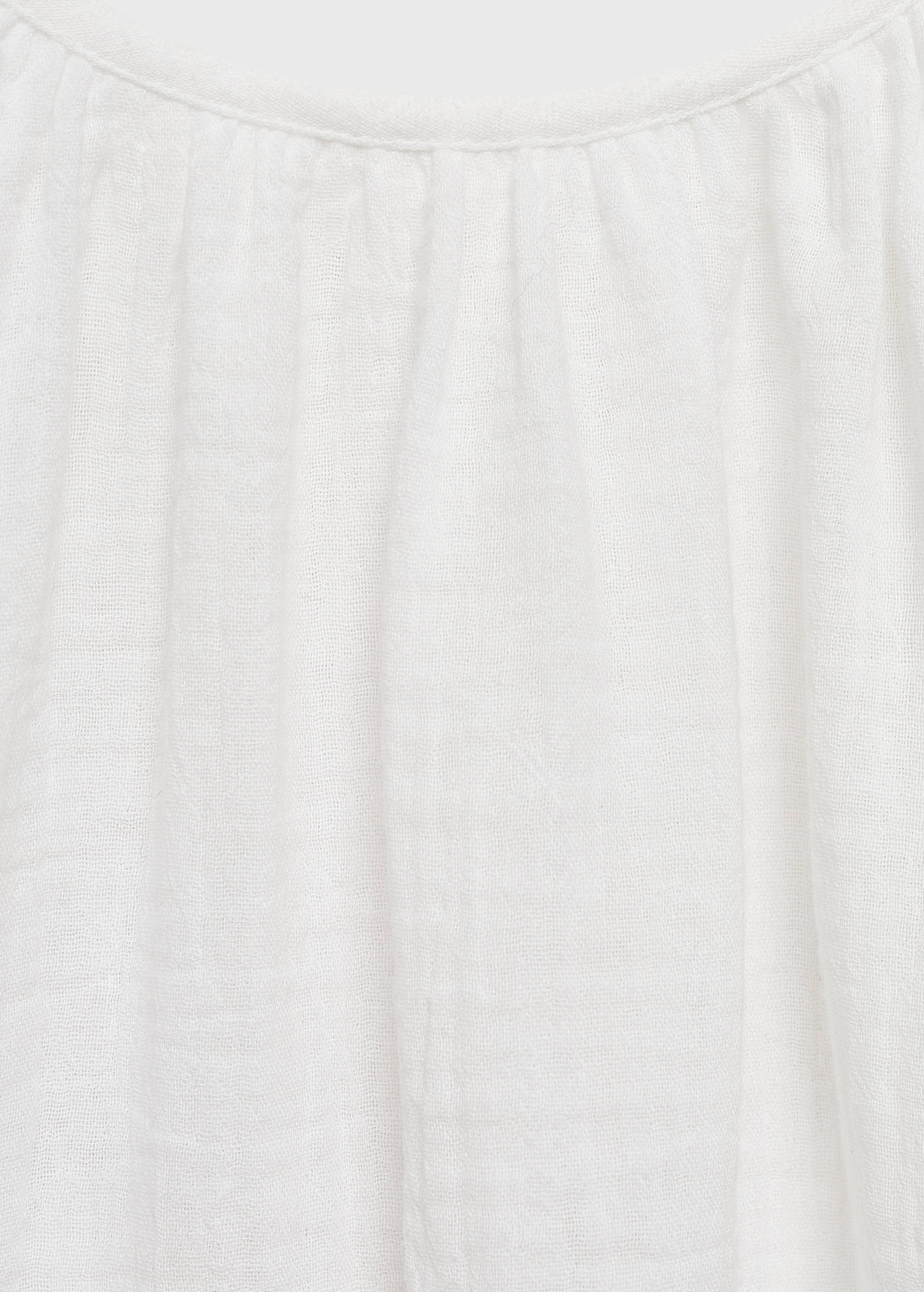 Plain cotton spaghetti-strap pyjama top - Details of the article 8