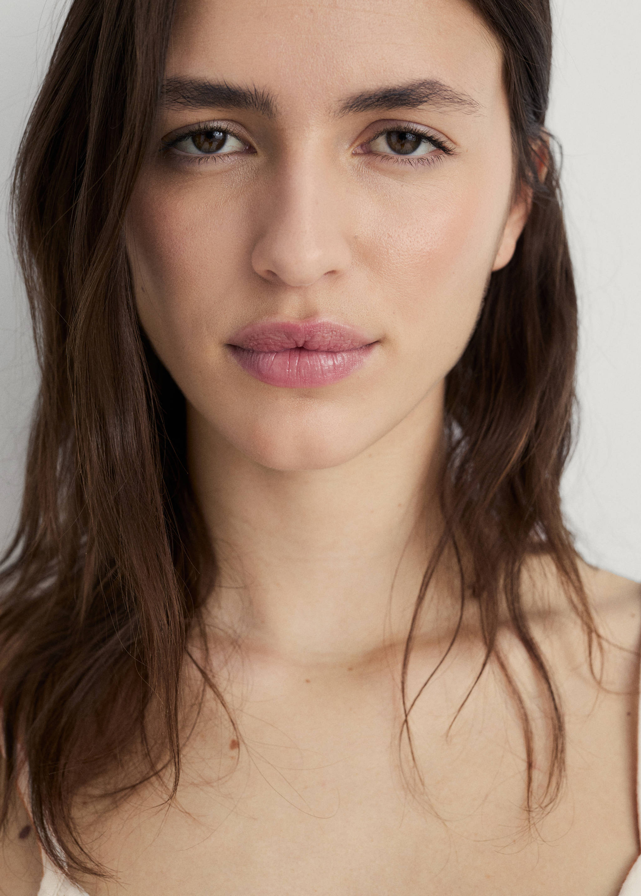 Plain cotton spaghetti-strap pyjama top - Details of the article 1