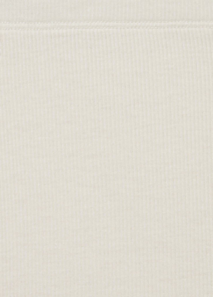 Long rib-knit trousers — Vanilla