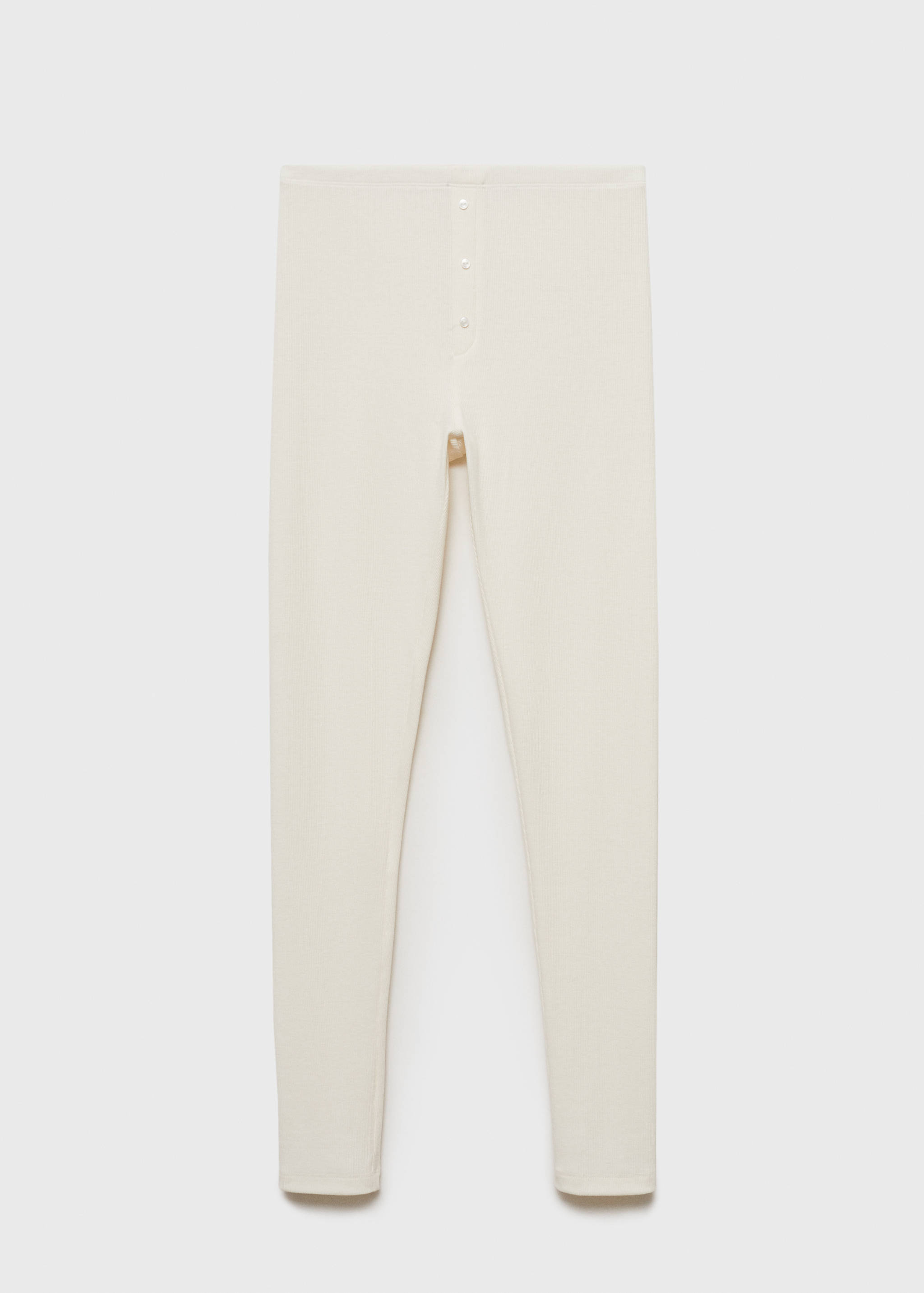 Long rib-knit pants - Article without model