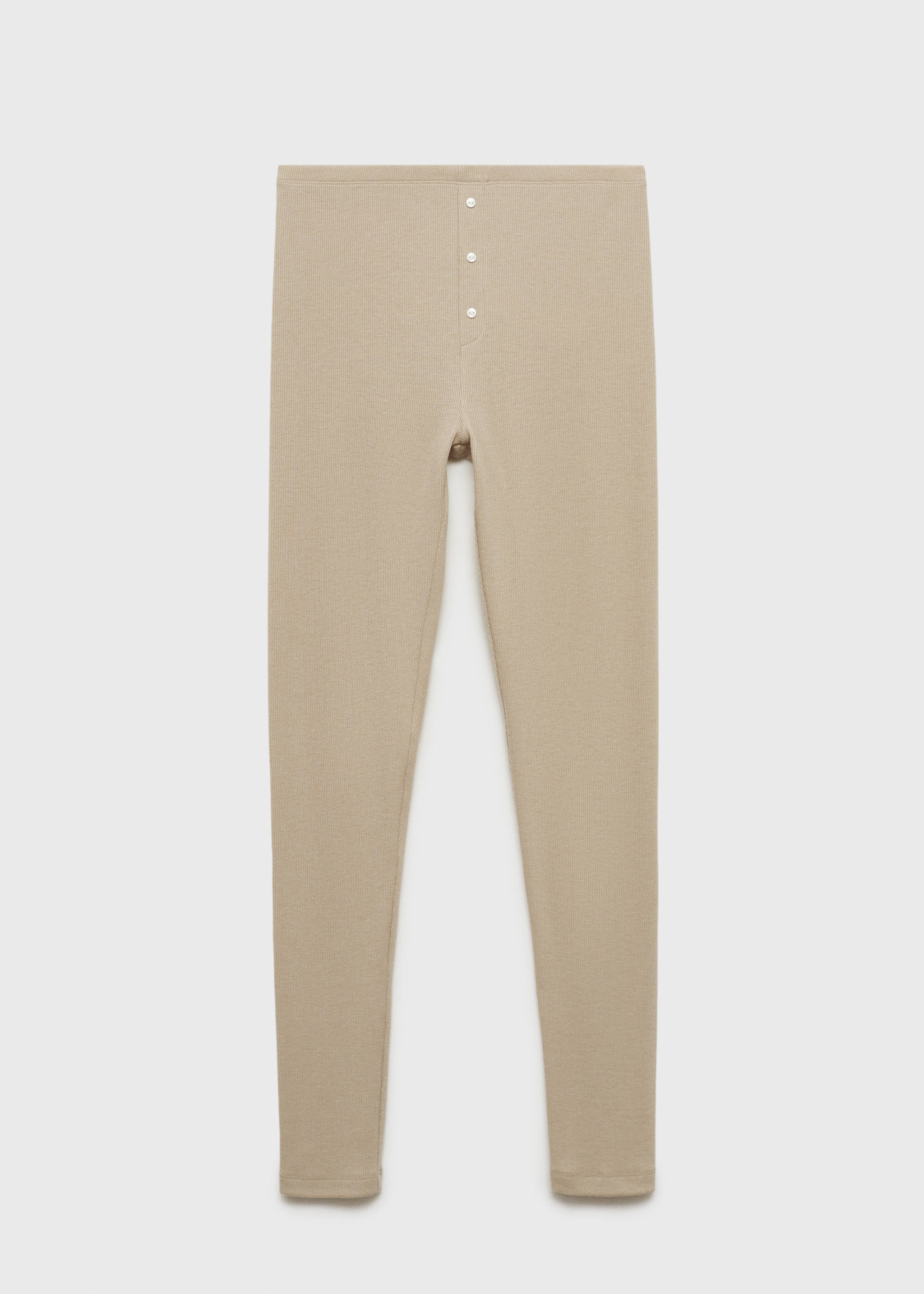 Long rib-knit pants - Article without model