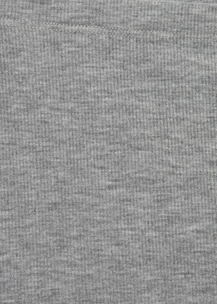Long rib-knit trousers — Grey