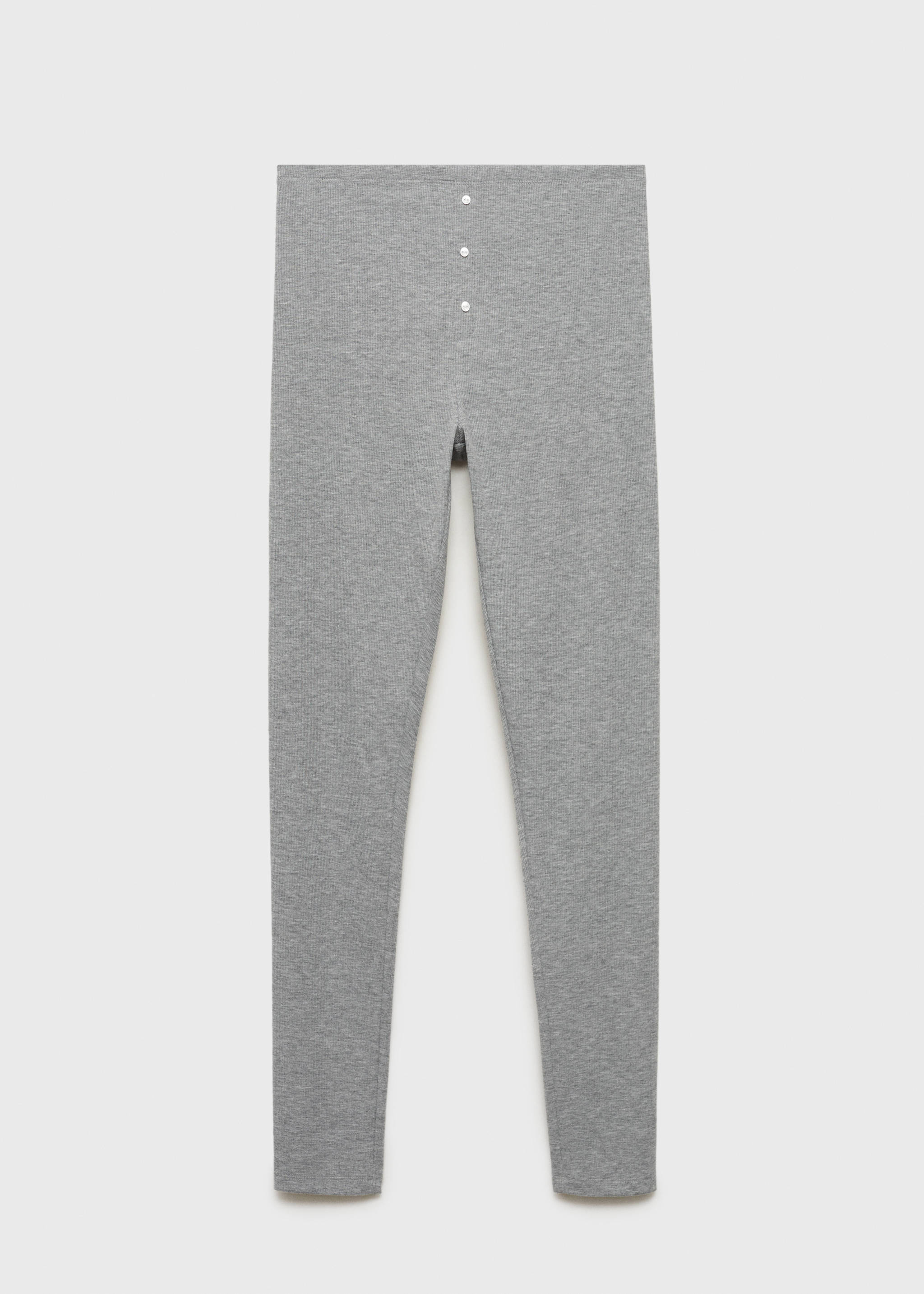 Long rib-knit pants - Article without model
