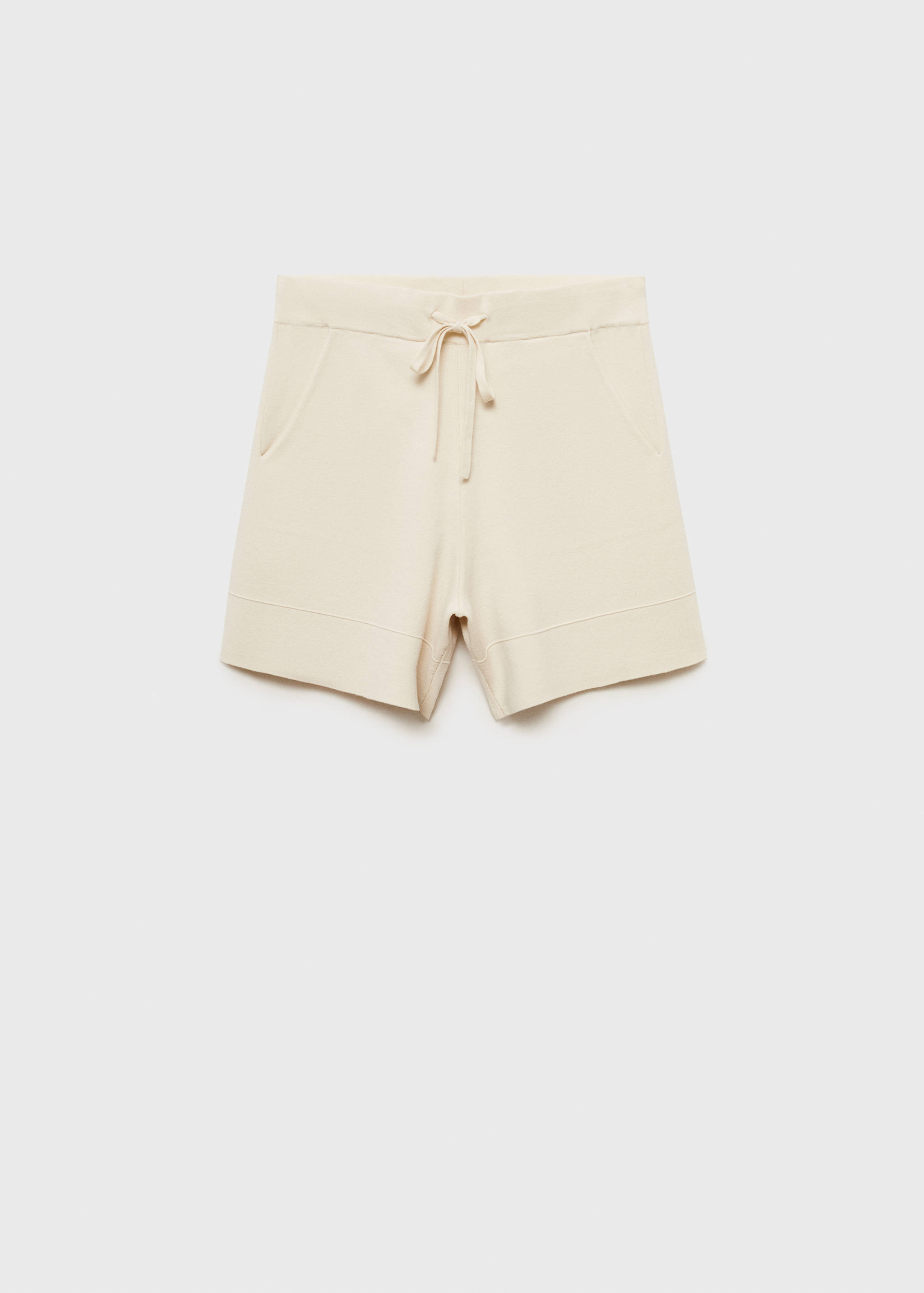 Ribbed knitted shorts - Article without model