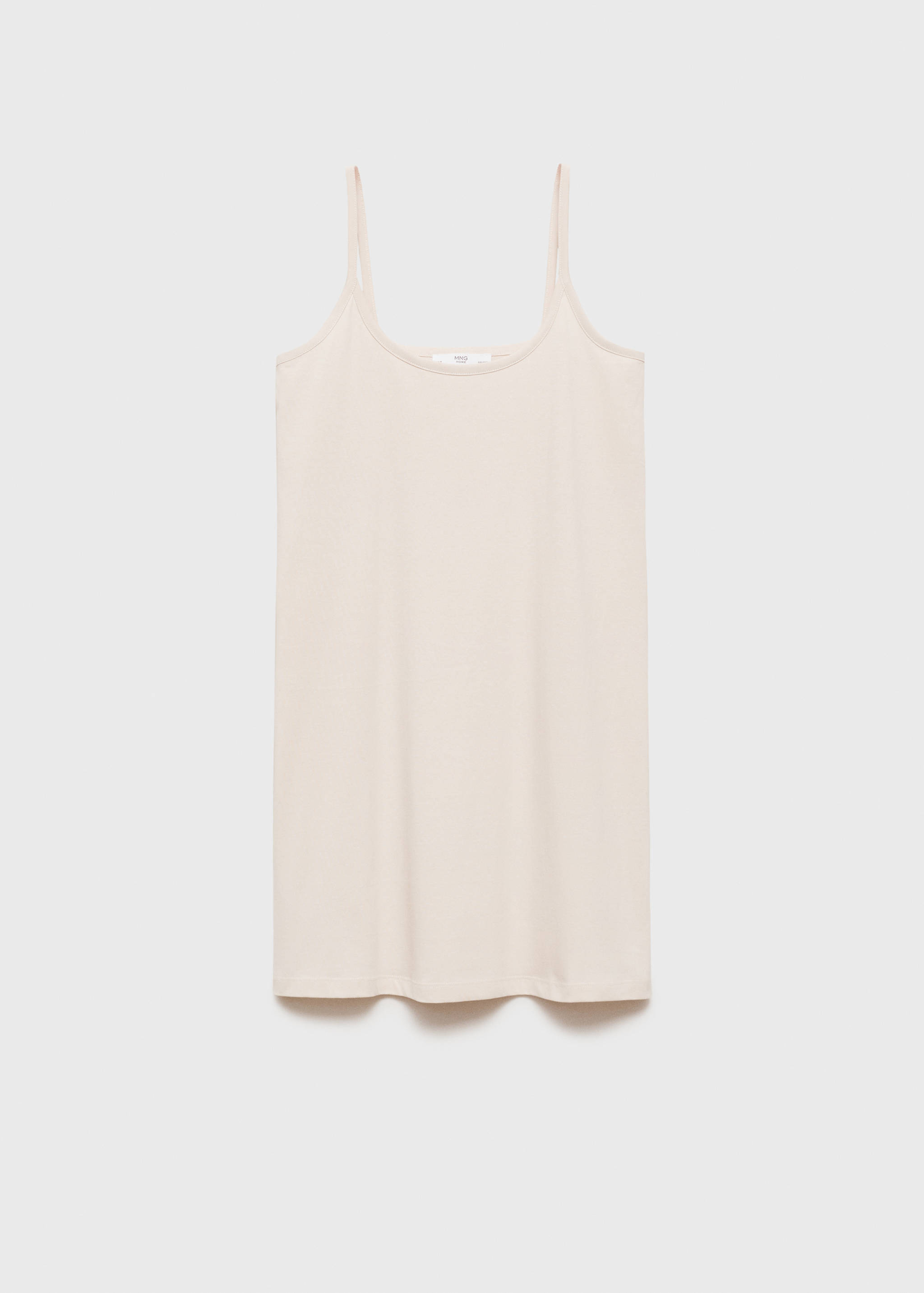 Plain cotton nightgown with straps - Article without model