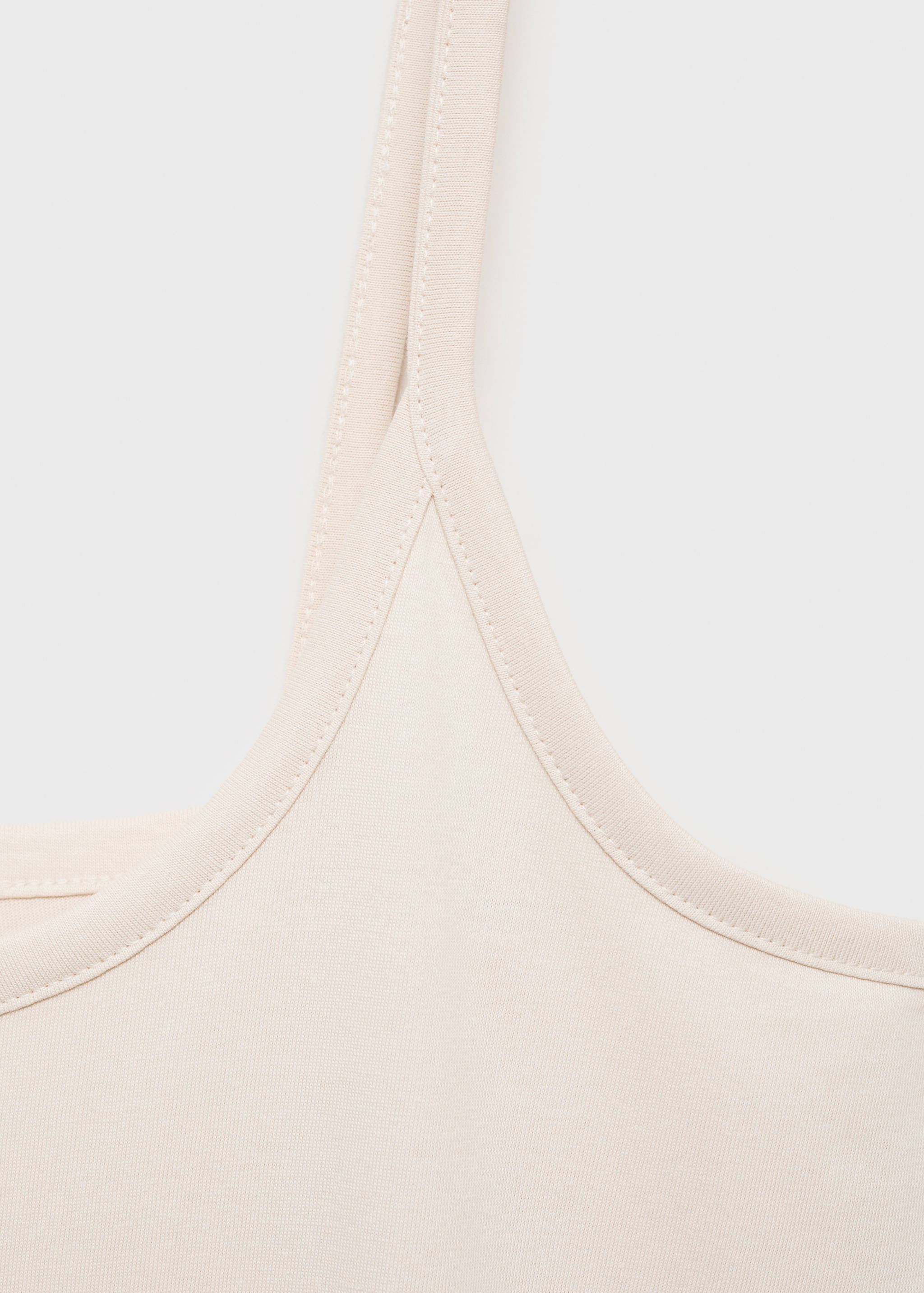 Plain cotton nightgown with straps - Details of the article 8