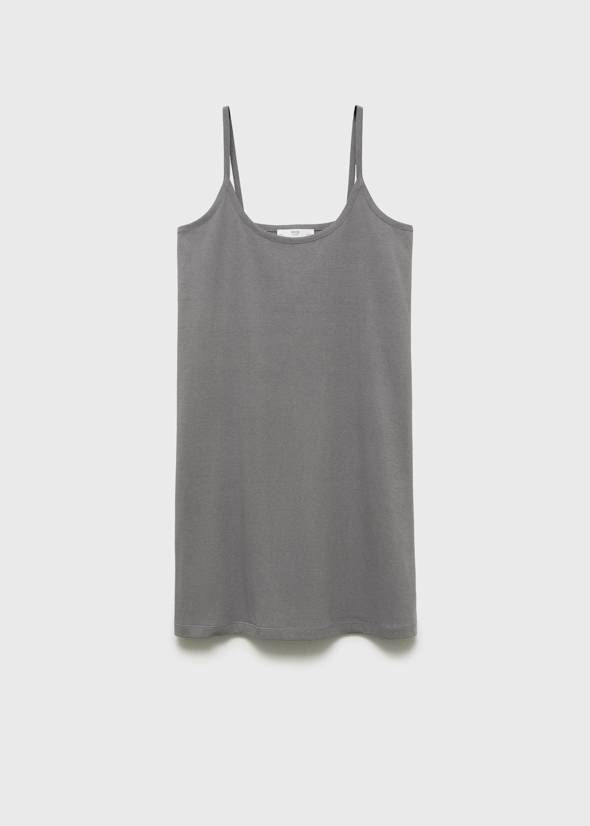 Plain cotton nightgown with straps - Article without model