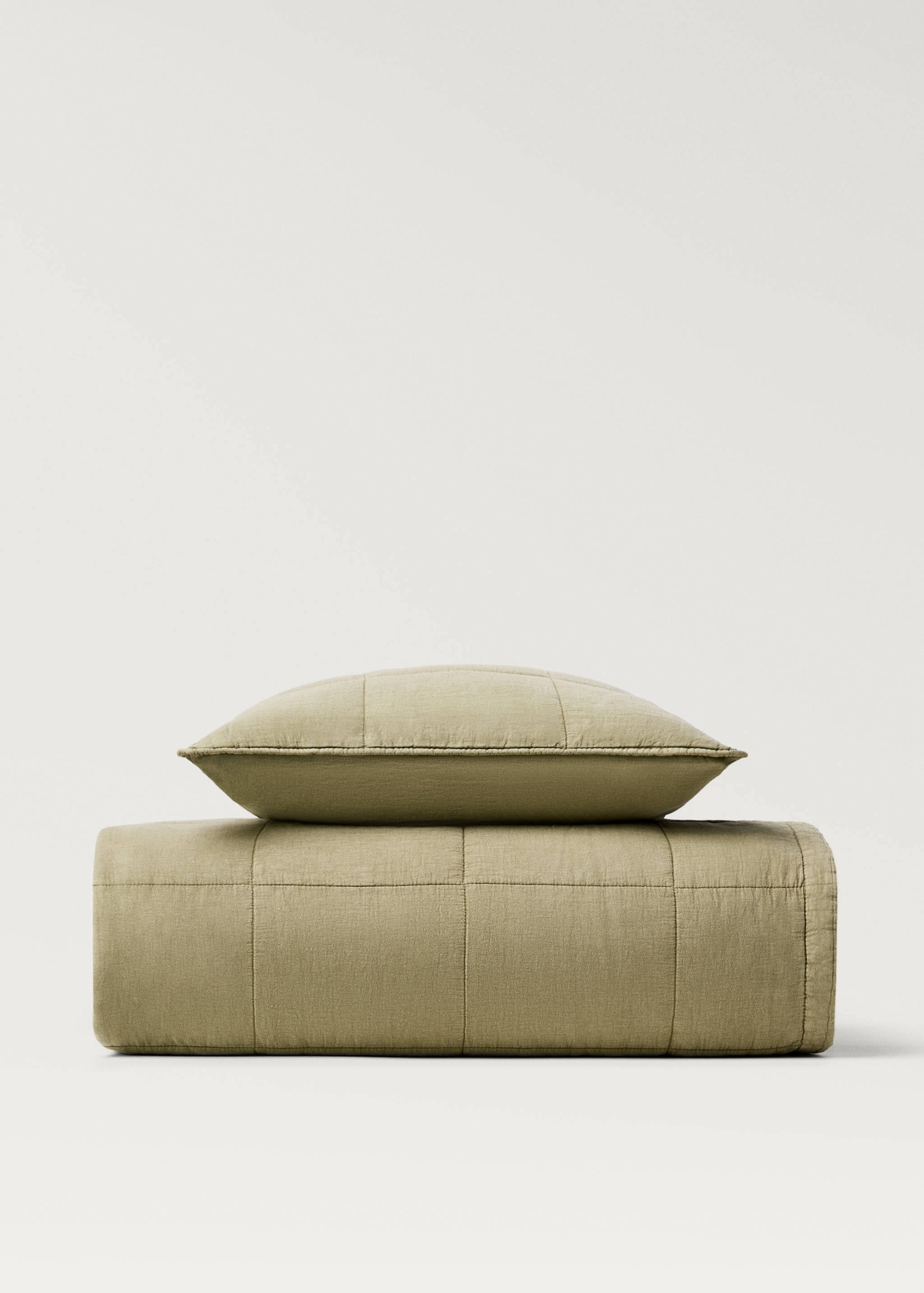 Cotton check garment-dyed quilt for 90/105 cm bed - Details of the article 3