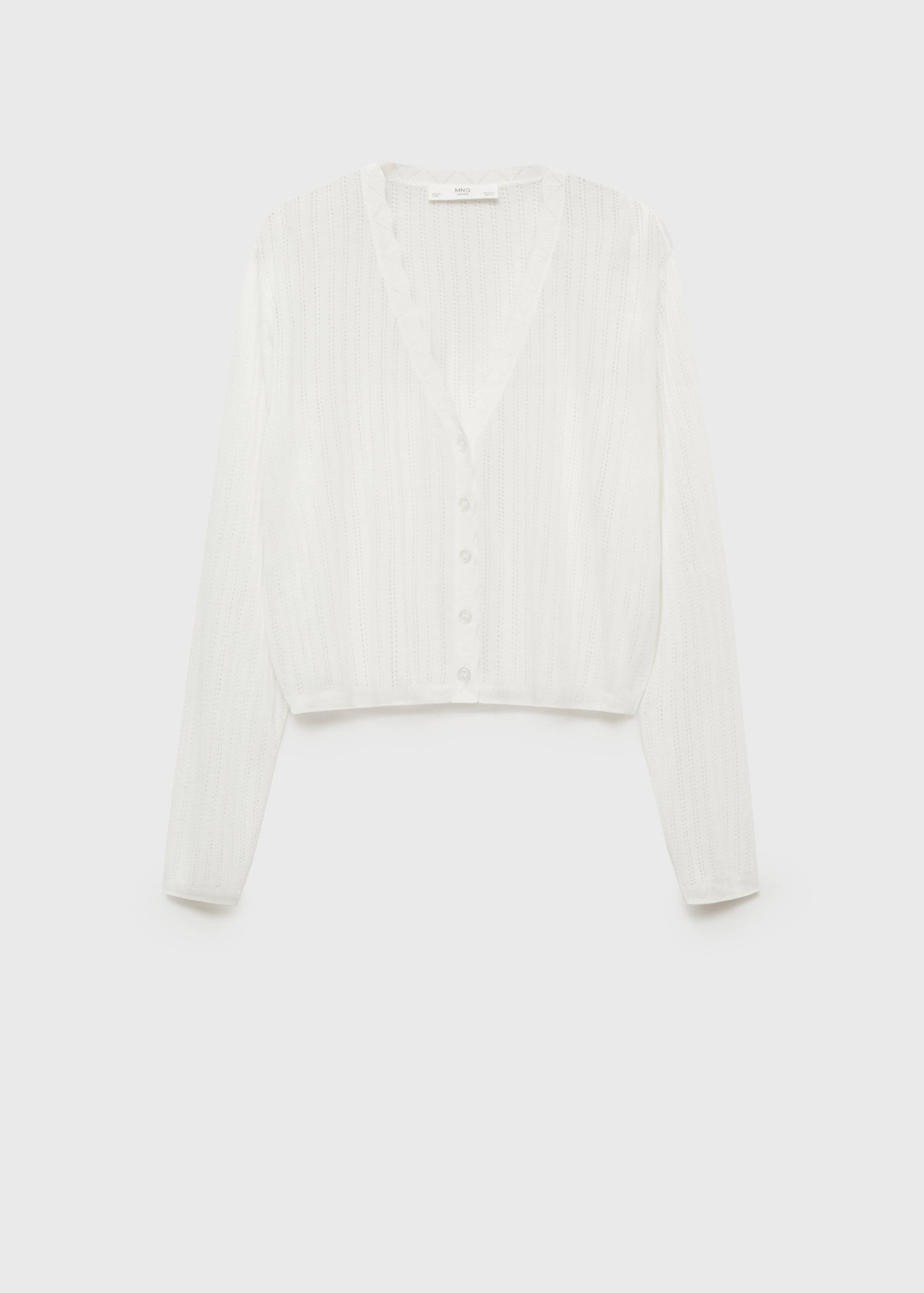 Pajama cardigan with lace detail - Article without model