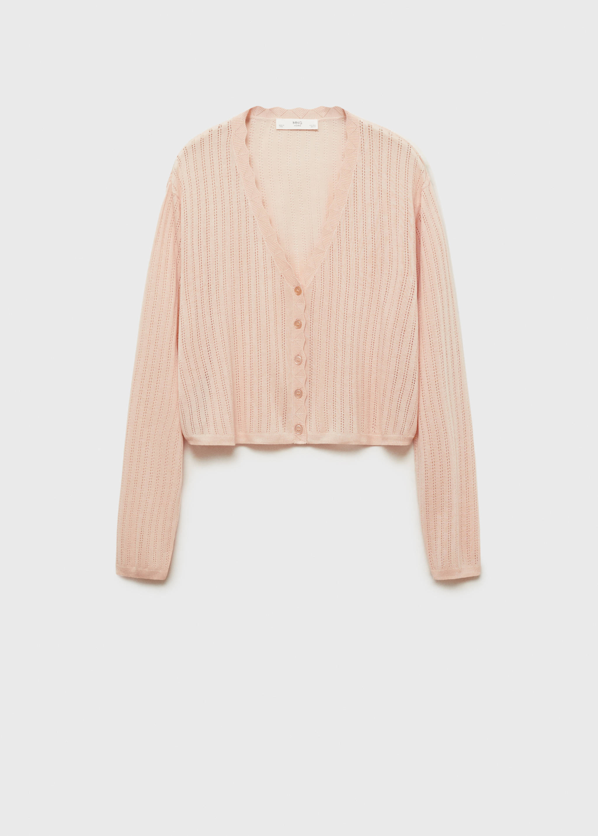 Pajama cardigan with lace detail - Article without model