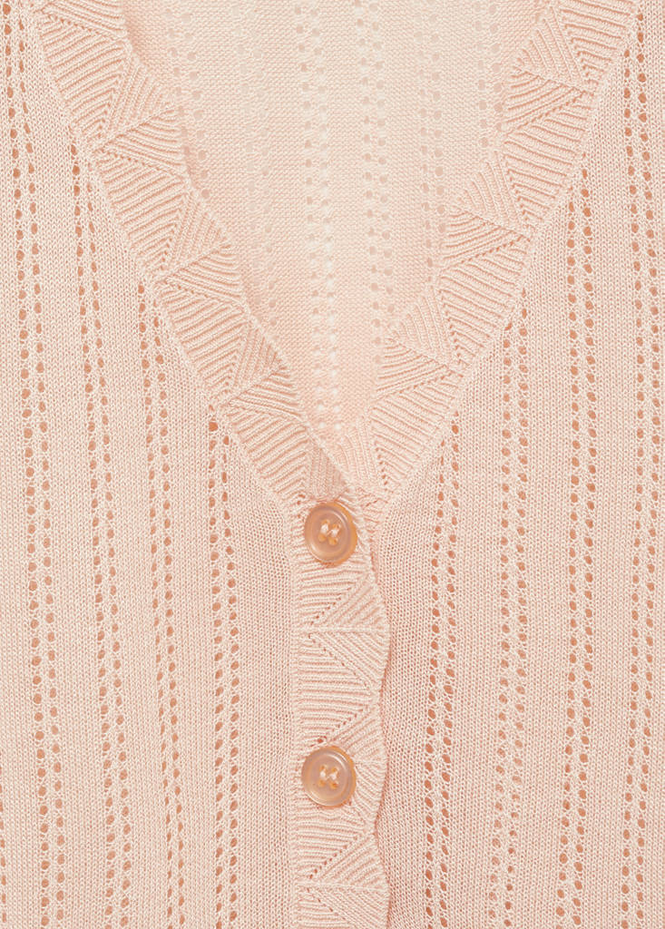 Pyjama cardigan with openwork detail — Salmon
