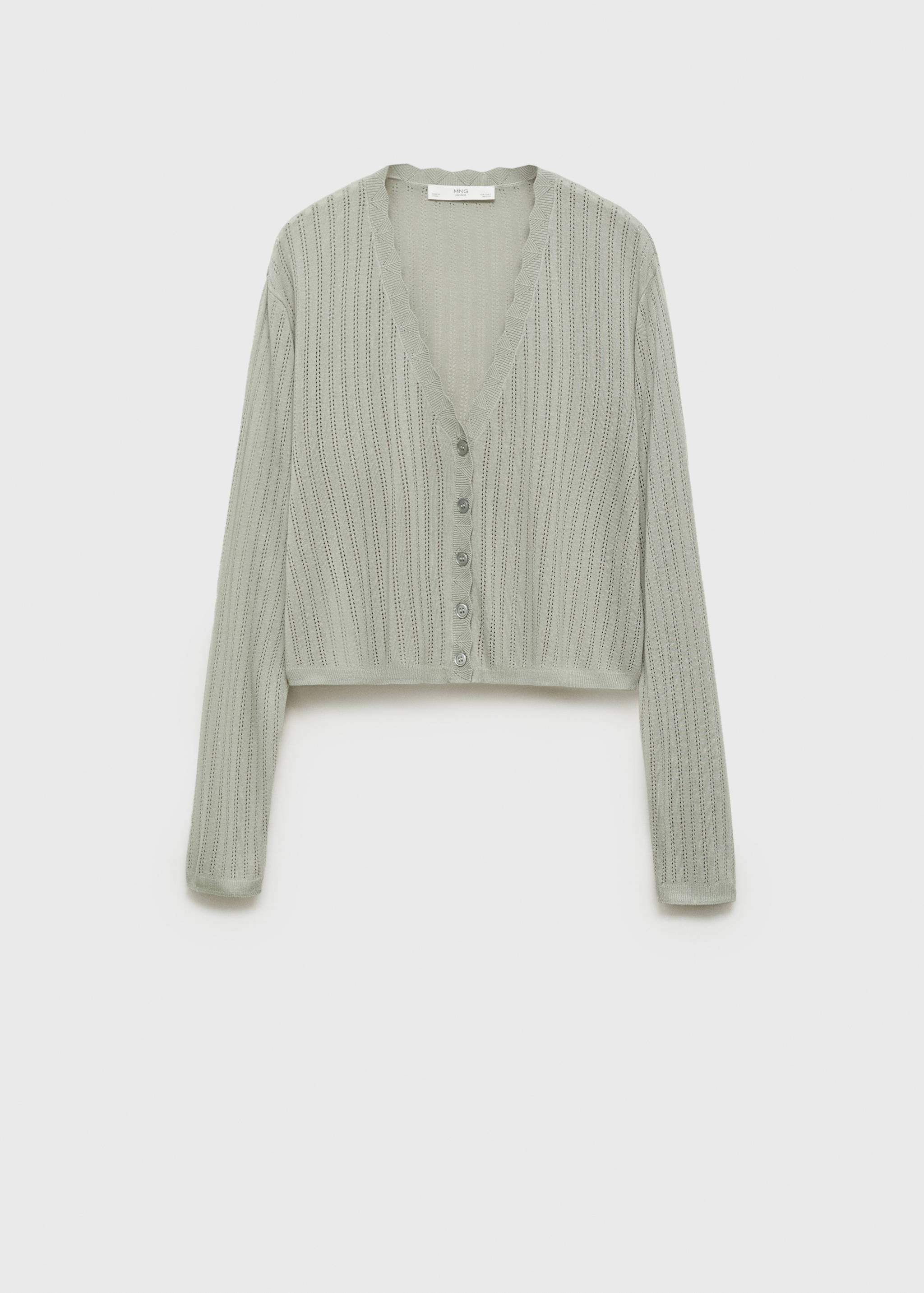 Pajama cardigan with lace detail - Article without model