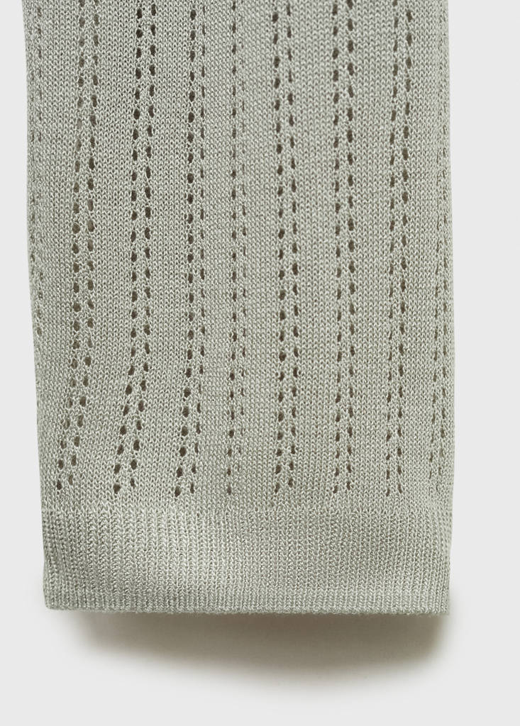 Pyjama cardigan with openwork detail — Aqua Green