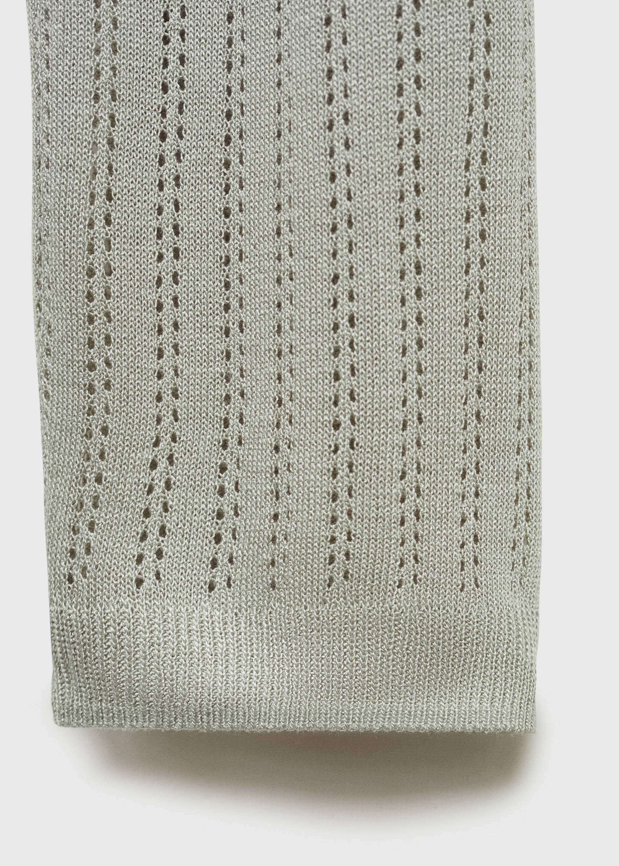 Pajama cardigan with lace detail - Details of the article 0