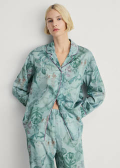 Tropical-print pyjama shirt — Green 1