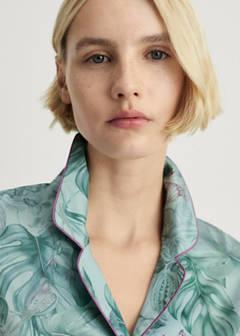 Tropical-print pyjama shirt — Green 4