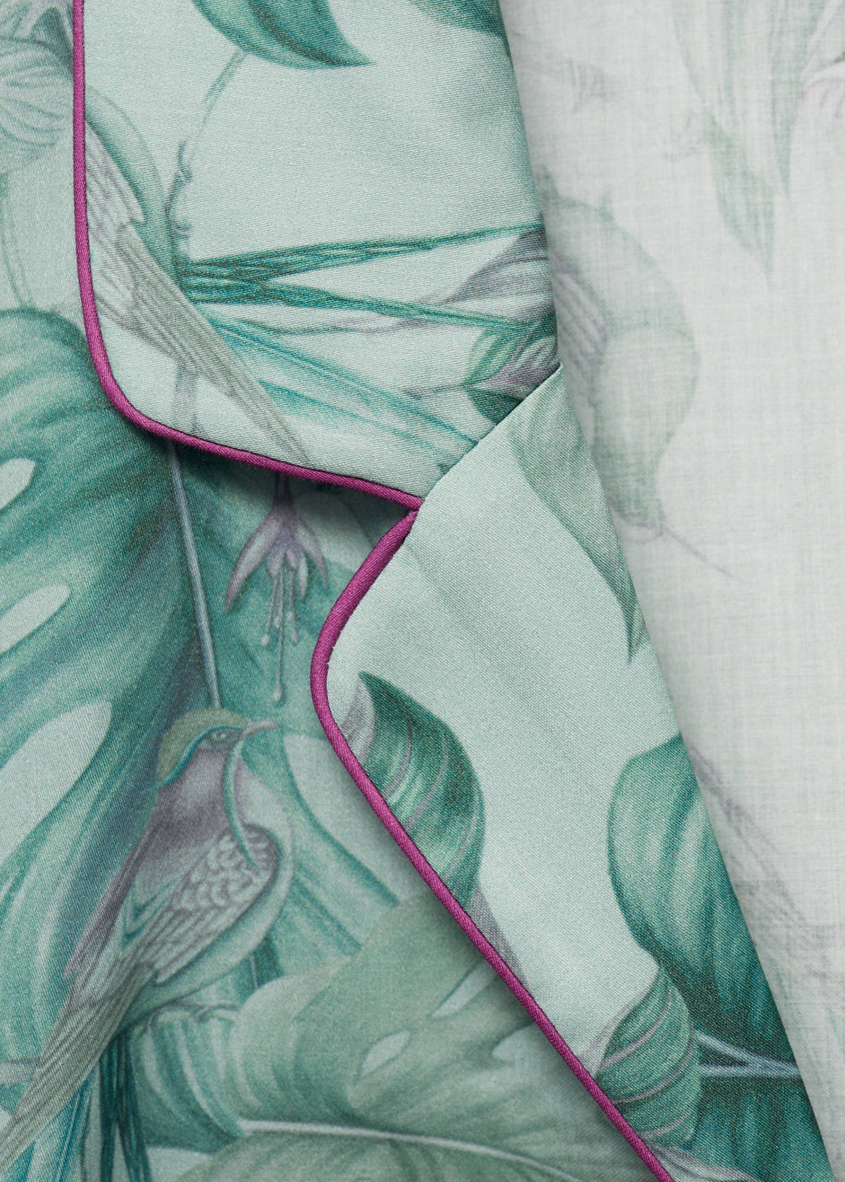 Tropical-print pyjama shirt — Green
