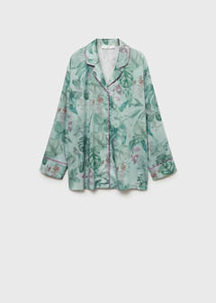 Tropical-print pyjama shirt — Green 6