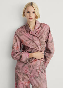 Tropical-print pyjama shirt — Medium Pink 1