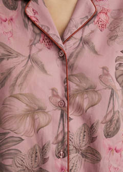 Tropical-print pyjama shirt — Medium Pink 5