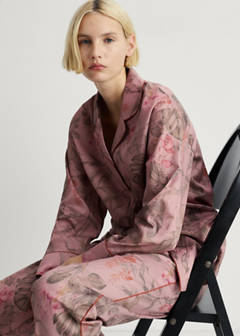 Tropical-print pyjama shirt — Medium Pink 4