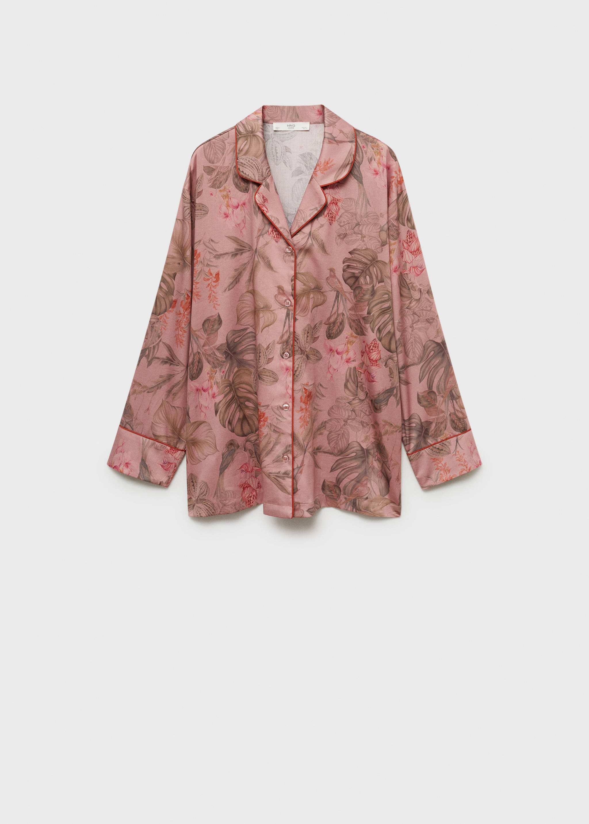 قميص نوم بطبعة استوائية - منتج دون نموذج