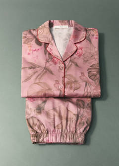 Tropical-print pyjama shirt — Medium Pink 8