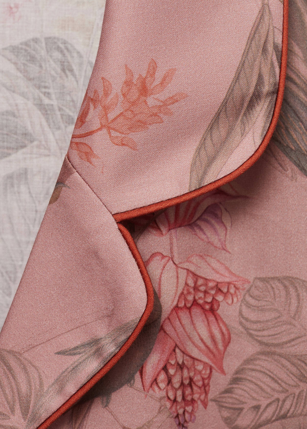 Tropical-print pyjama shirt — Medium Pink