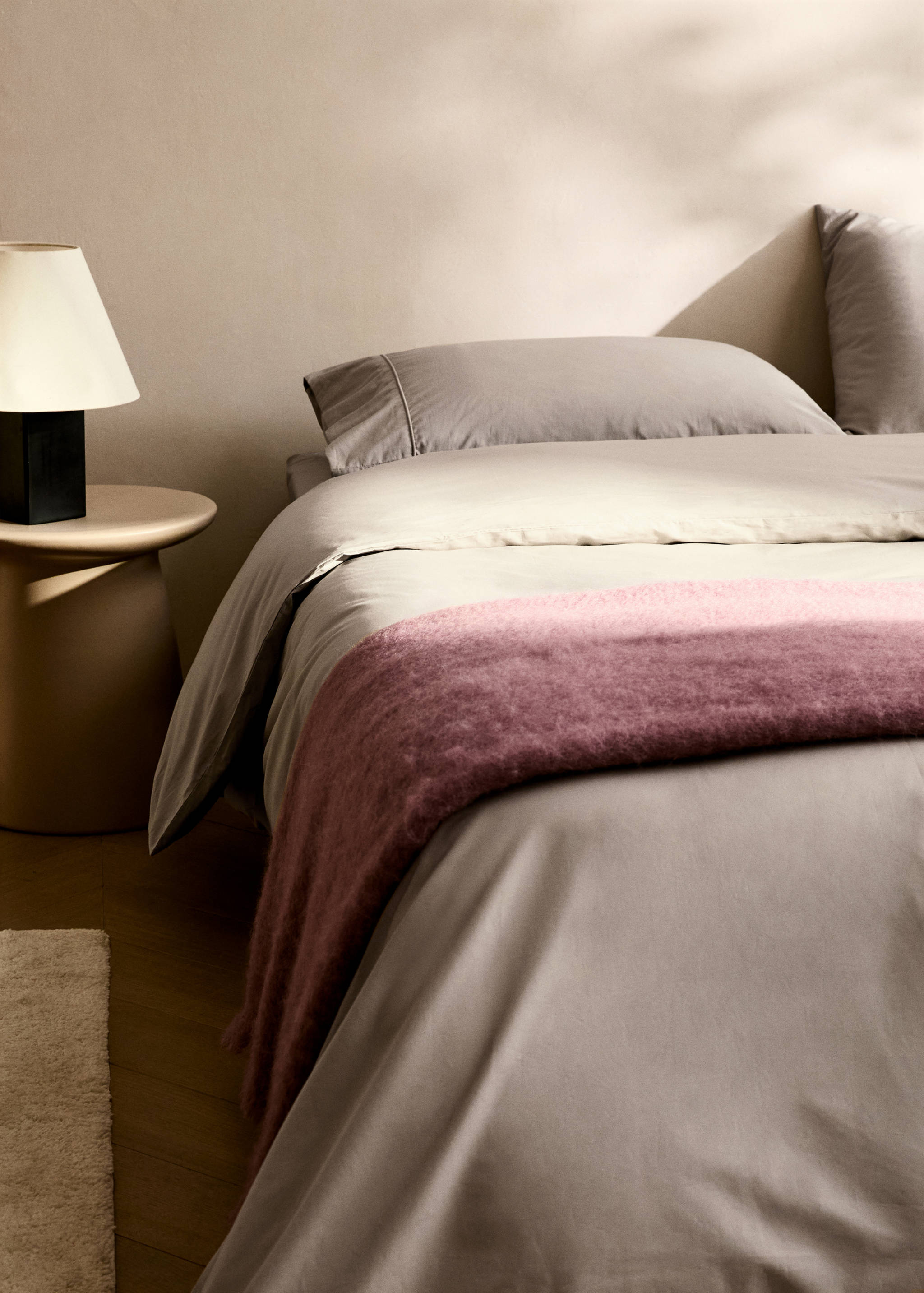 500-thread cotton percale duvet cover for 180/200cm bed - General plane