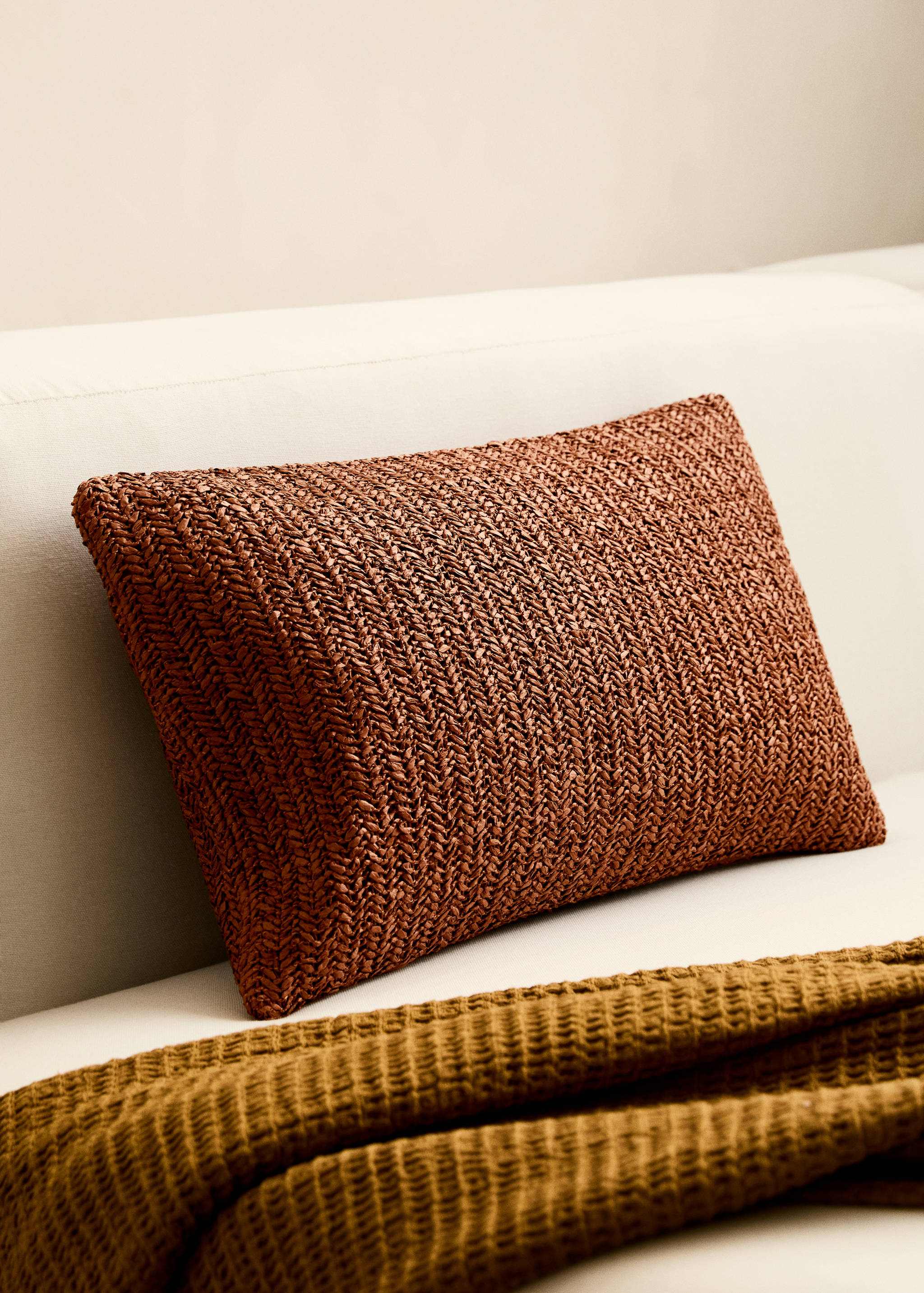 Kuddfodral i flätad design 30x50 cm - Allmän bild